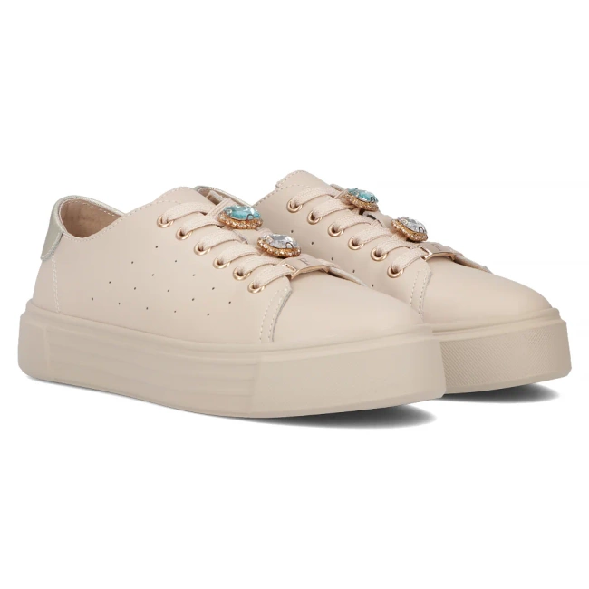 Leather sneakers Filippo DP6854/25 BK black