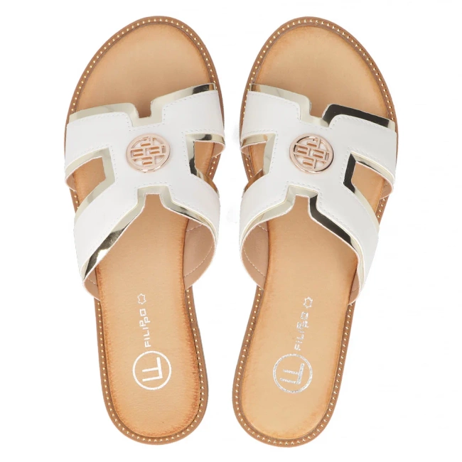 Klapki Filippo DK6921/25 WH białe