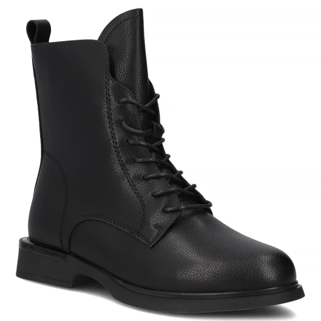 Skórzane botki Filippo DBT7222/25 BK czarne