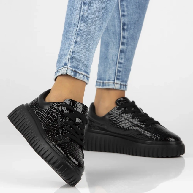 Skórzane sneakersy Filippo DP6766/25 BK czarne