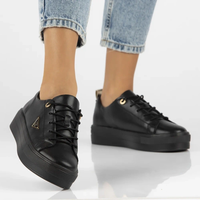 Leather shoes Filippo DP3533/25 BK black