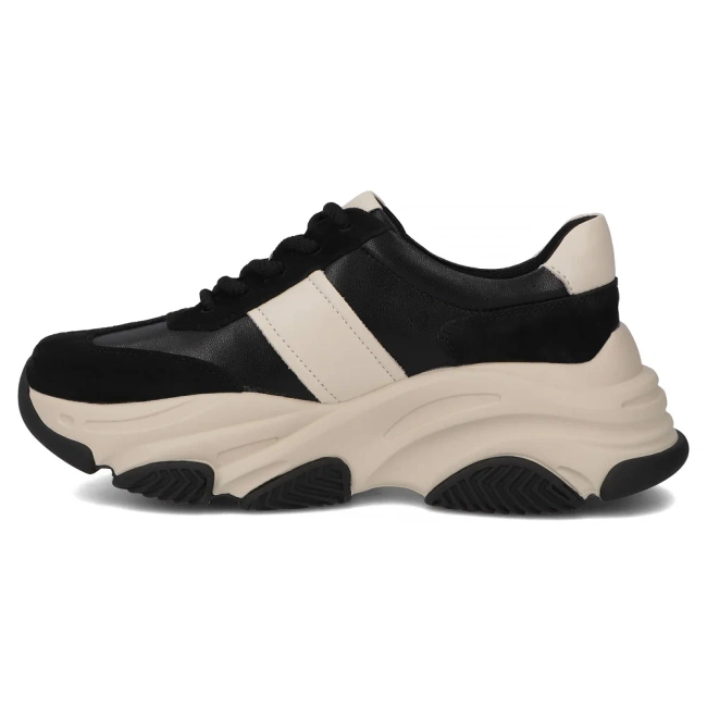 Skórzane sneakersy Filippo DP7113/25 BK czarne