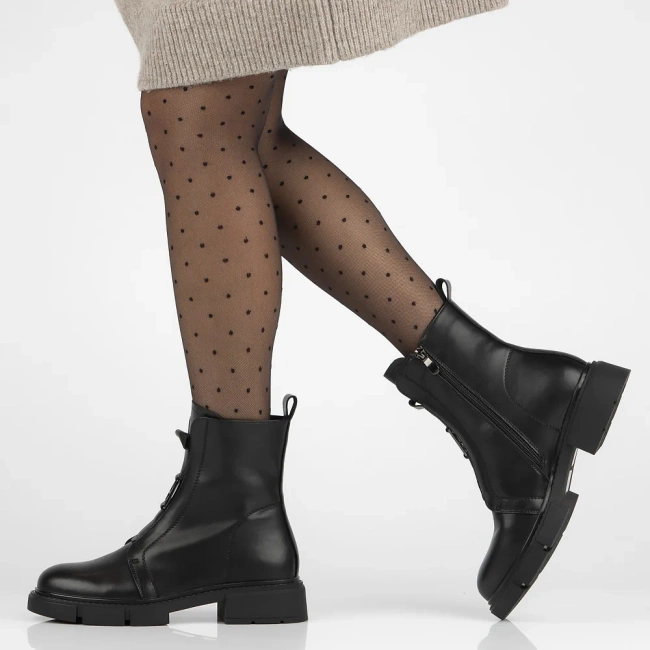 Leather ankle boots Filippo  DBT6524/25 BK black