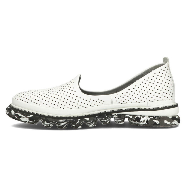Skórzane półbuty Filippo DP3919/22 WH białe