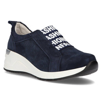 Skórzane Sneakersy Filippo DP2053/21 NV granatowe