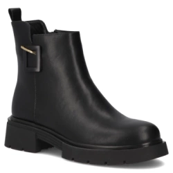 Skórzane botki Filippo DBT7185/25 BK czarne