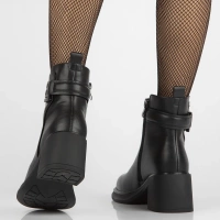 Leather ankle boots DBT6547/24 BK black