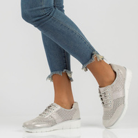Leather shoes Filippo DP028/23 SI silver