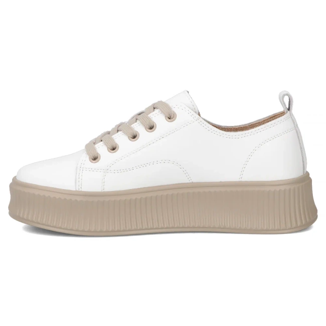 Leather sneakers Filippo DP6122/26 WH BE white