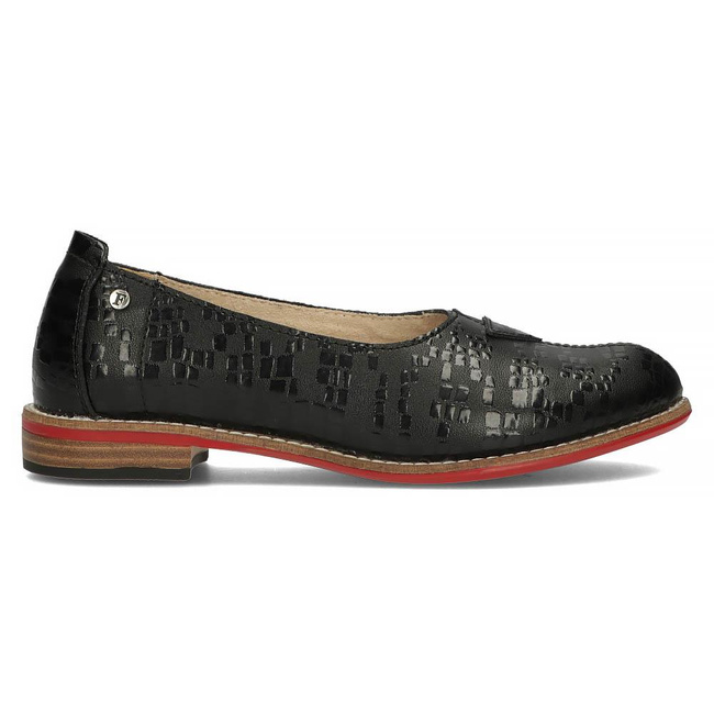 Skórzane półbuty Filippo DP3545/22 BK czarne