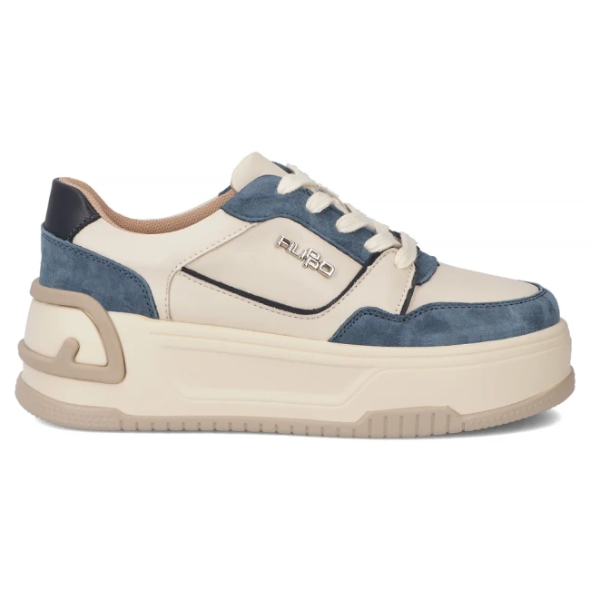 Leather shoes Filippo DP7116/25 BL BE blue and beige