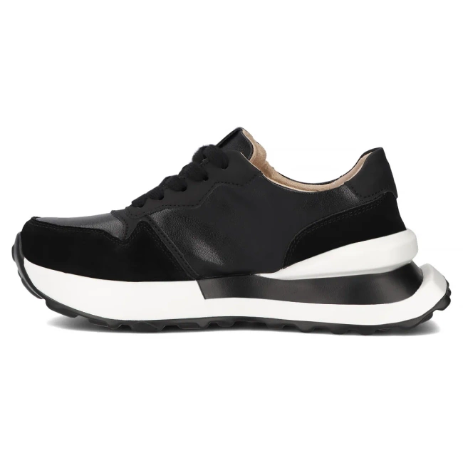 Leather sneakers Filippo DP6762/25 BK black