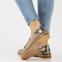 Skórzane mokasyny Filippo DP2332/21 BE beżowe