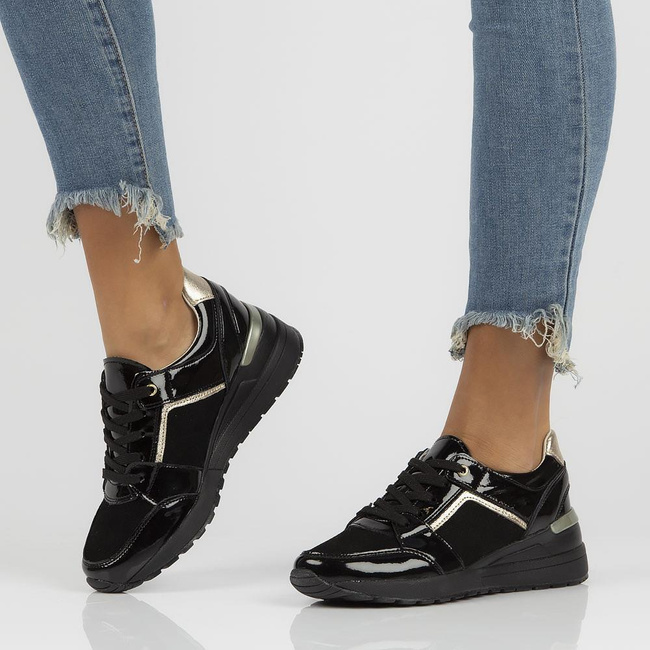 Leather sneakers Filippo DP2003/22 BK BK black