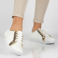 Leather shoes Filippo DP3508/23 WH GO white