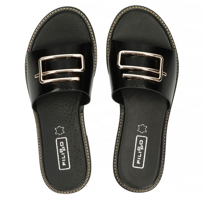 Slippers Filippo DK3701/22 BK black