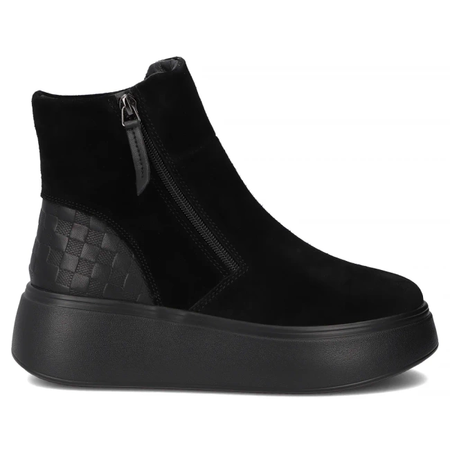 Leather ankle boots DBT7300/25 BK black
