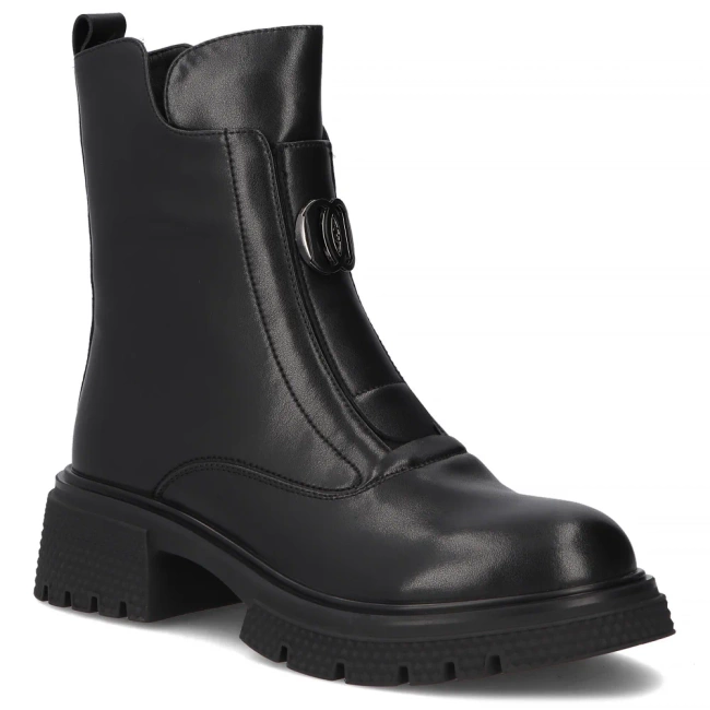 Skórzane botki Filippo DBT7465/25 BK czarne