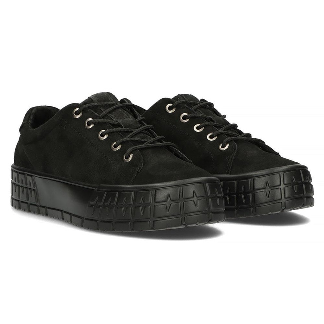 Leather sneakers FILIPPO DP3527/22 BK black