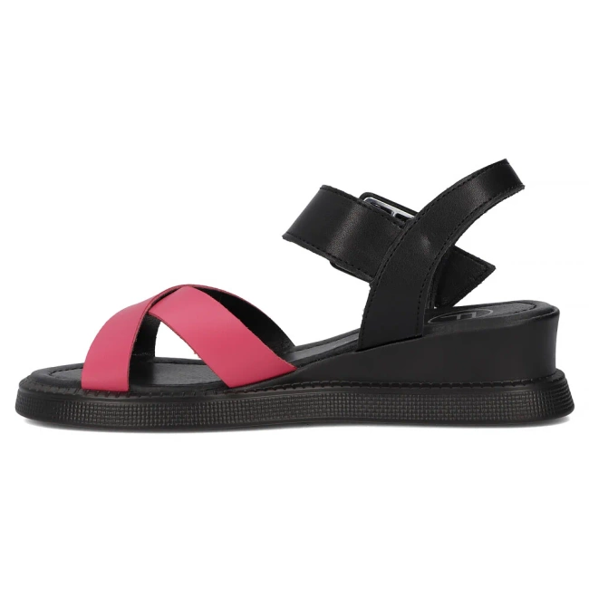 Leather sandals Filippo DS6874/25 FH black and pink