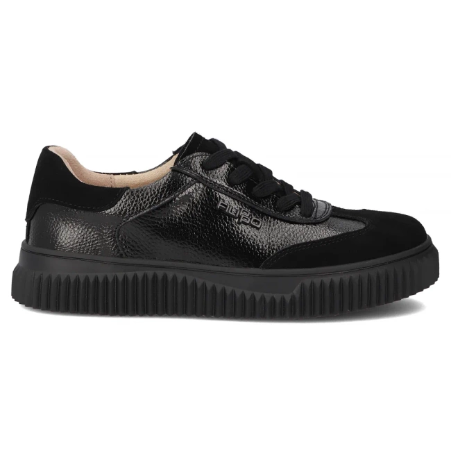 Leather sneakers Filippo DP7123/25 GN gun metal