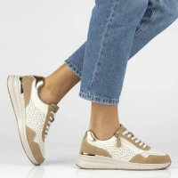 Leather sneakers Filippo DP7101/25 WH BE white beige