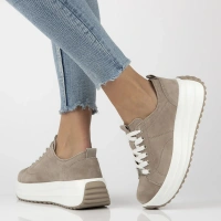 Skórzane sneakersy Filippo DP6795/26 BE beżowe