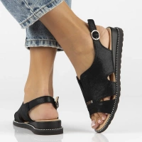 Leather sandals Filippo DS4470/25 BK black