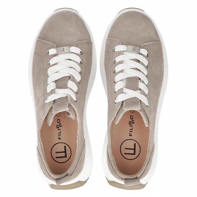 Leather sneakers Filippo DP6795/26 BE beige