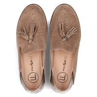 Skórzane mokasyny Filippo DP2332/21 BE beżowe