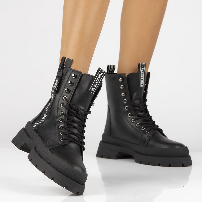 Leather boots Filippo DBT4153/22 BK black