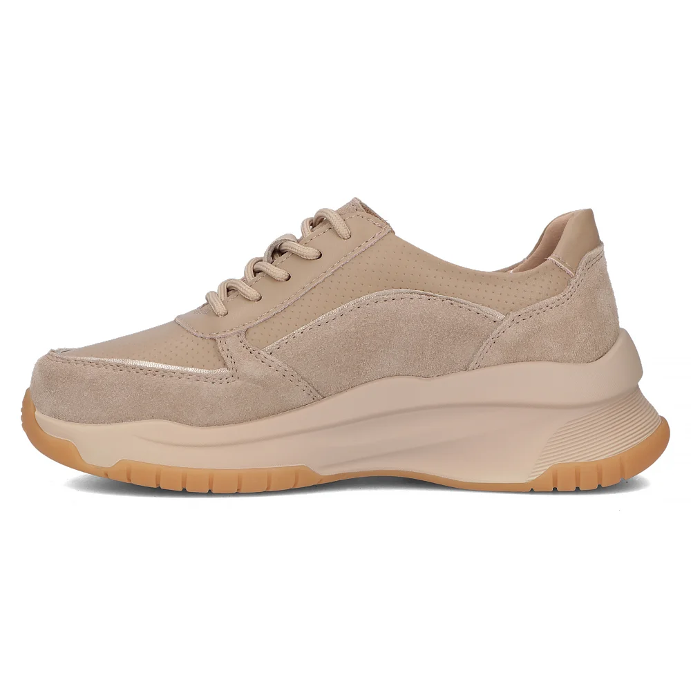 Skórzane sneakersy Filippo DP6435/24 TP taupe